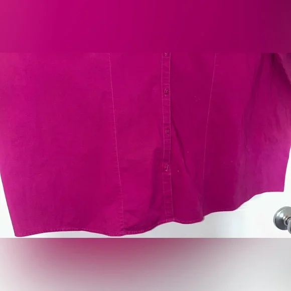 Women’s Harley Davidson Short Sleeve Fuscia Button Up Shirt Size 2W - Picture 3 of 10